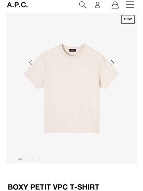 A.P.C. Boxy Petit VPC T-Shirt — Cream